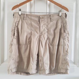 KOPPEN Slash Pocket Walking/Hiking Womens Rolltab Outdoor Tan Shorts SZ 8